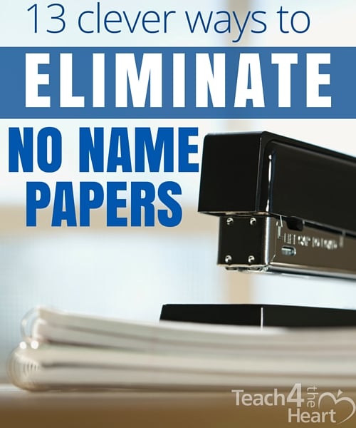 How to get students to write their names on their papers