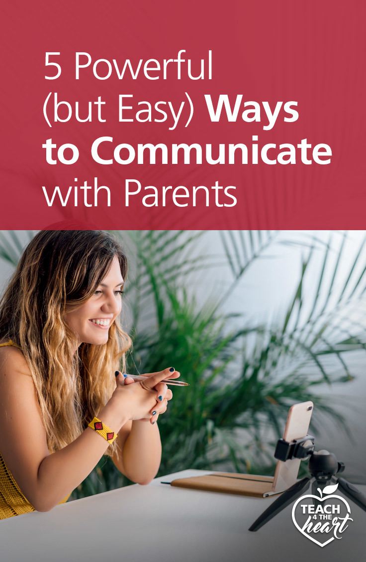 5 Powerful (but Easy) Ways to Communicate with Parents- Parent Teacher Communication Communicating with your students' parents can be hard. This post will give you ideas to build connections with parents that don't take a lot of time. Whether it's sending proactive emails or recording videos, you're sure to find communication strategies that will work for you.